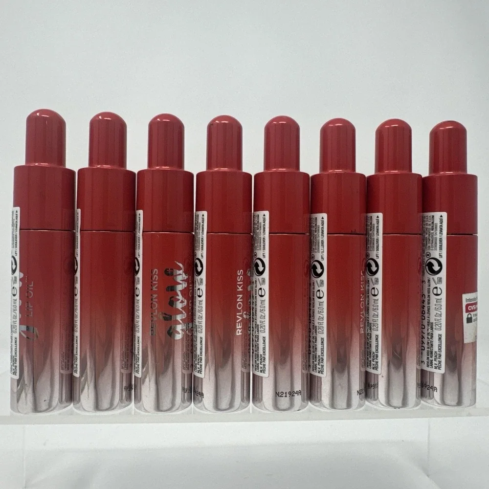 8 REVLON Kiss Glow Lip Oil M.V. PEACH 003 6 mL